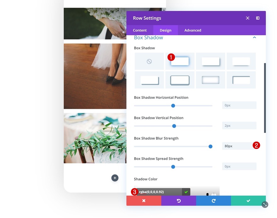 maquette de galerie de défilement