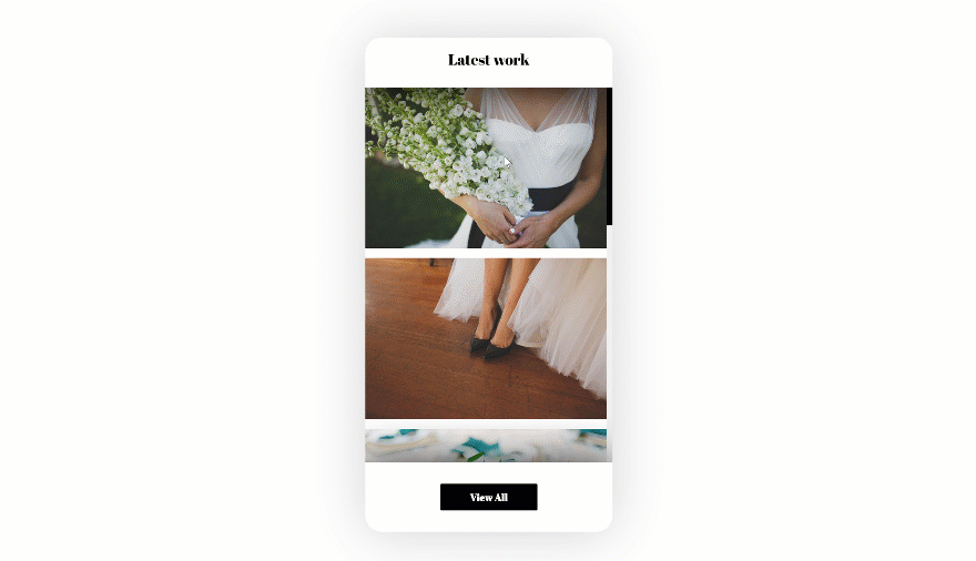 maquette de galerie de défilement