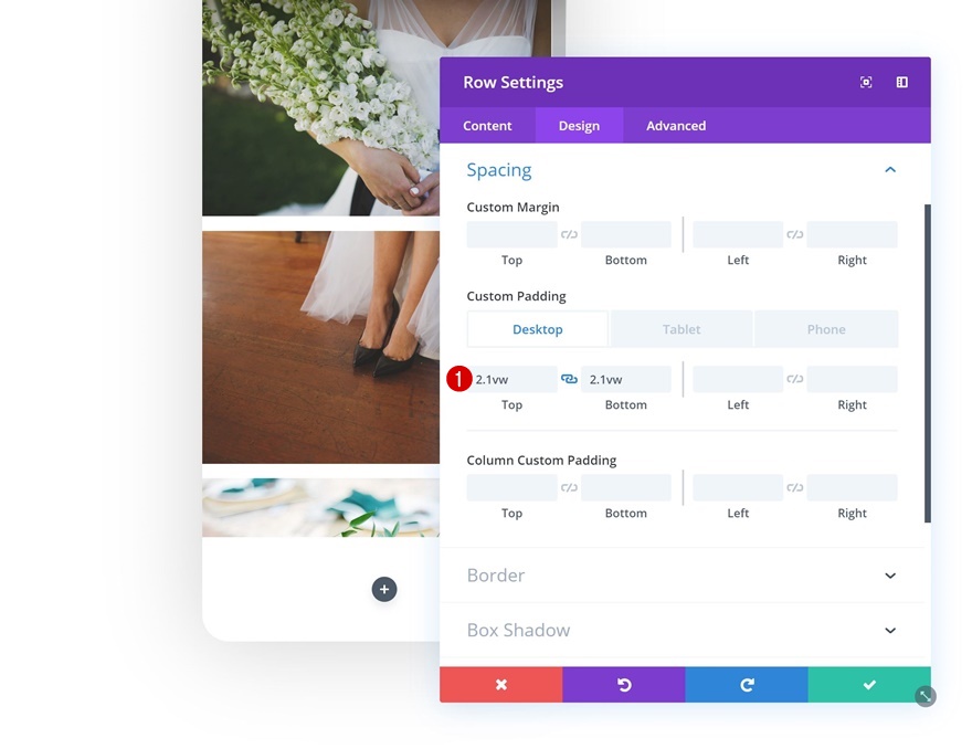 maquette de galerie de défilement