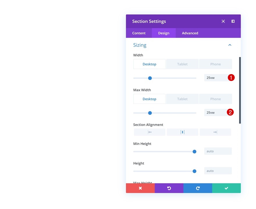 maquette de galerie de défilement