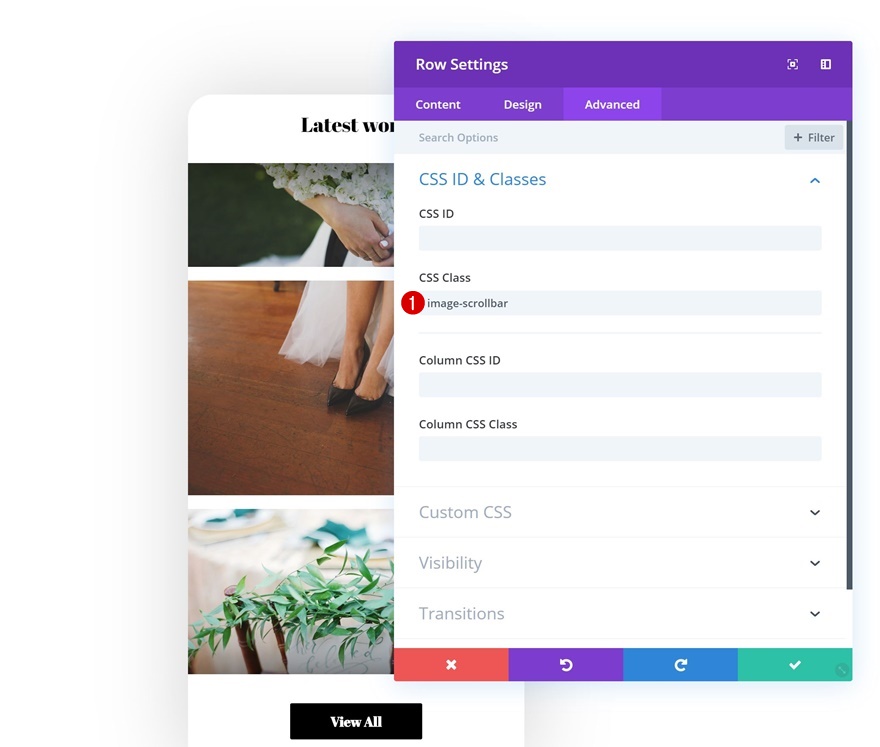 maquette de galerie de défilement