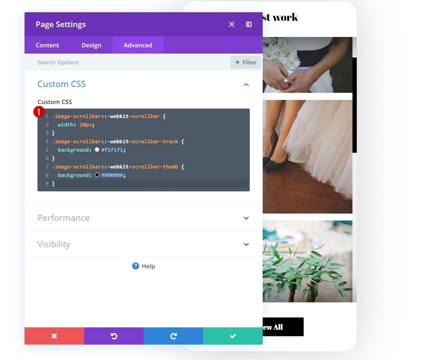 maquette de galerie de défilement
