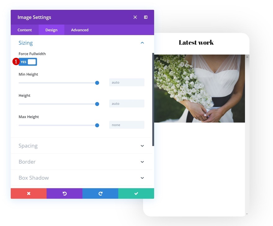 faire défiler la maquette de la galerie