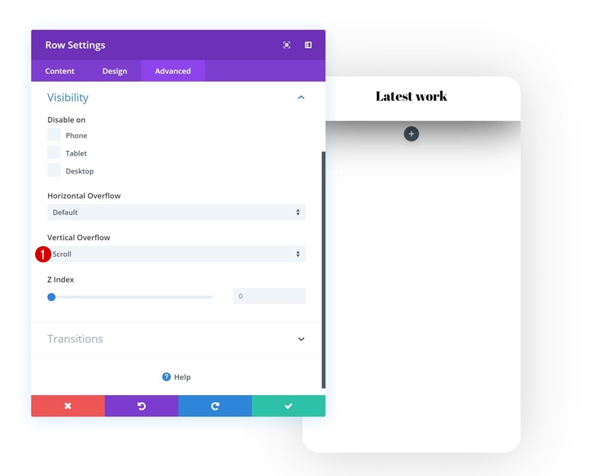 maquette de galerie de défilement