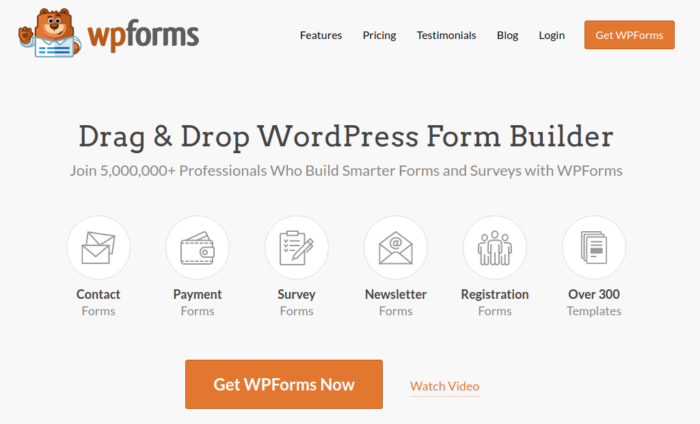WPForms هو أفضل مكون إضافي لنماذج الاتصال في WordPress