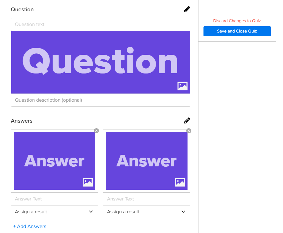 創建測驗答案。