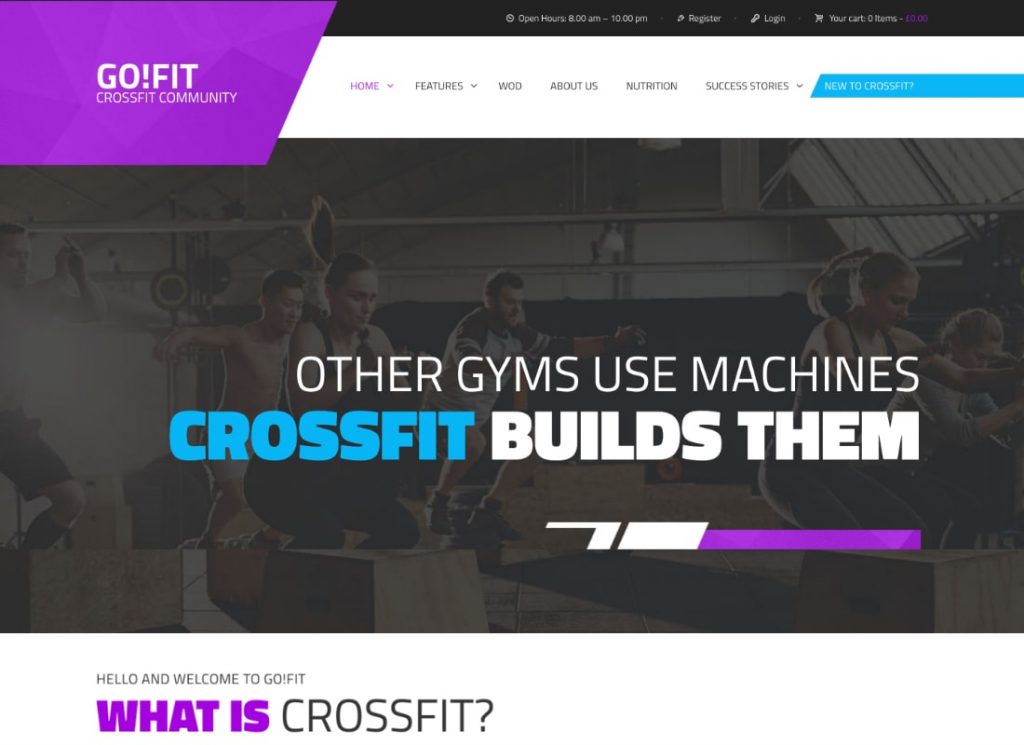 ゴーフィット！ |フィットネス、ジム、クロスフィット WordPress テーマ