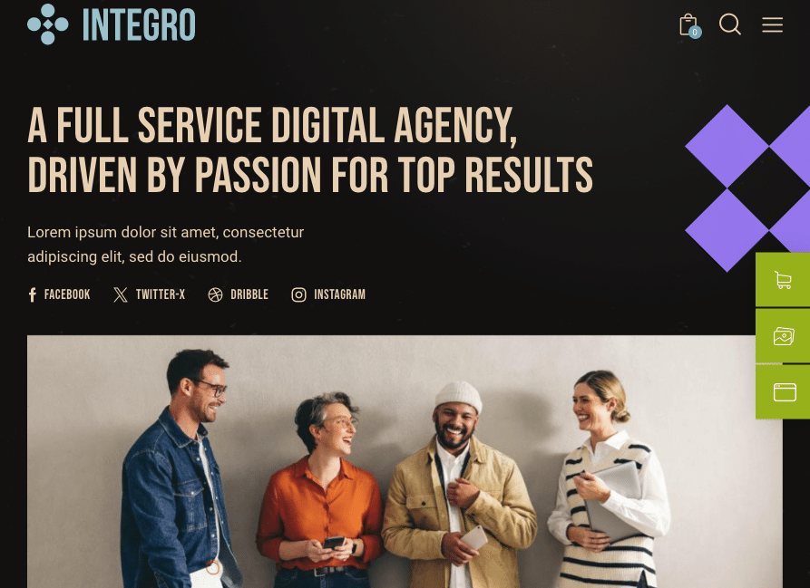 Integro — Tema WordPress Layanan TI & Agen Digital