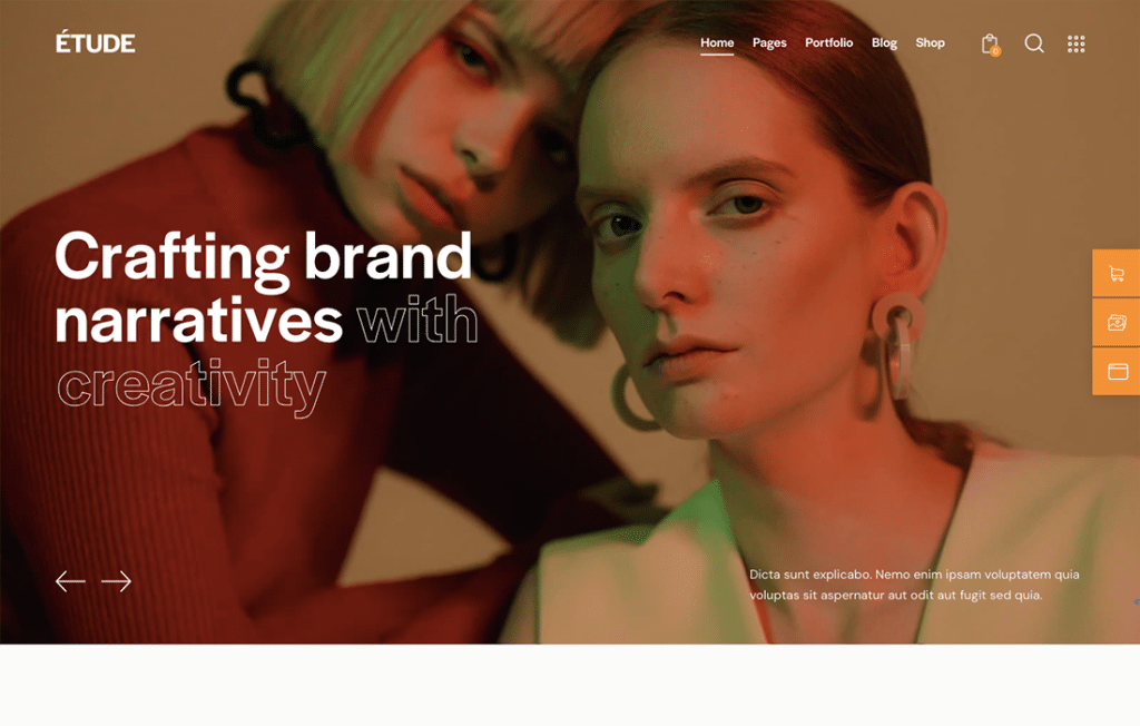 Etude — クリエイティブエージェンシーとポートフォリオの WordPress テーマ
