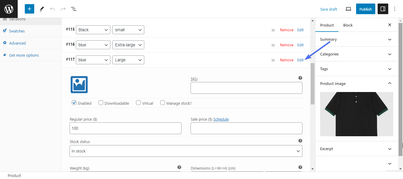 สีรูปแบบผลิตภัณฑ์ WooCommerce