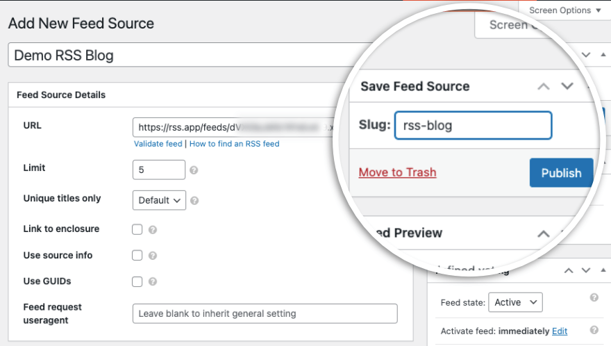 Publier un flux RSS