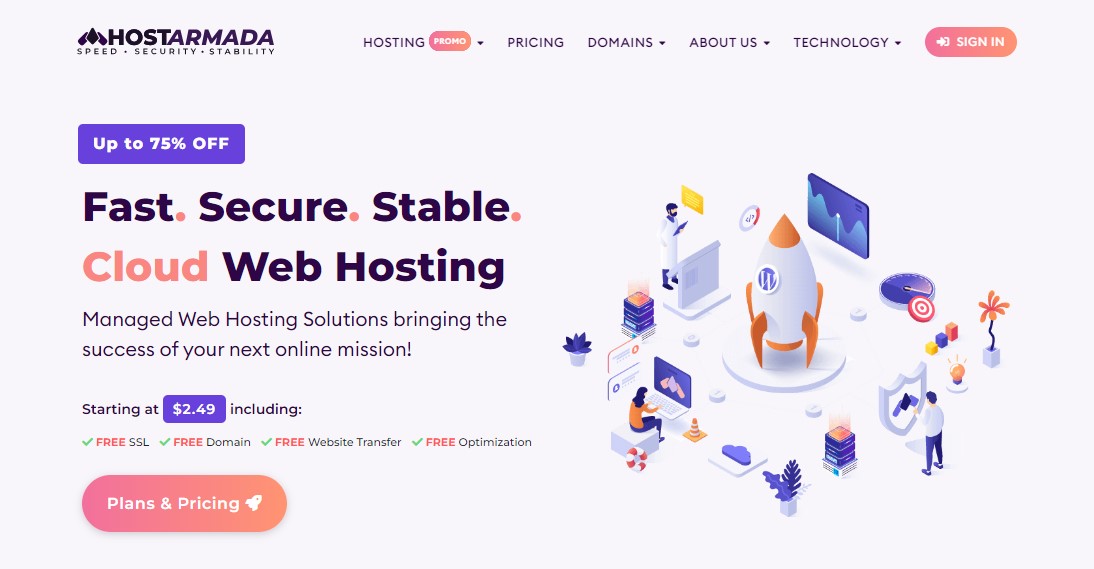 HostArmada - alternativă la Bluehost