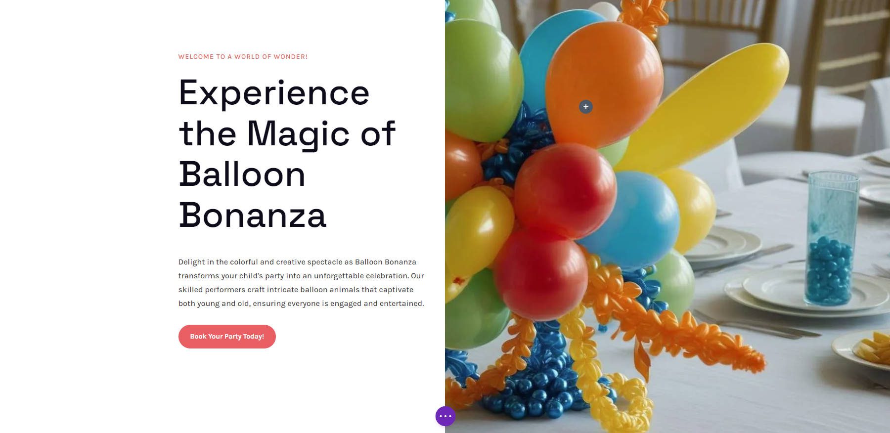 ตัวอย่าง Balloon Bonanza - ส่วนฮีโร่พร้อมรูปภาพที่แยกออกมา