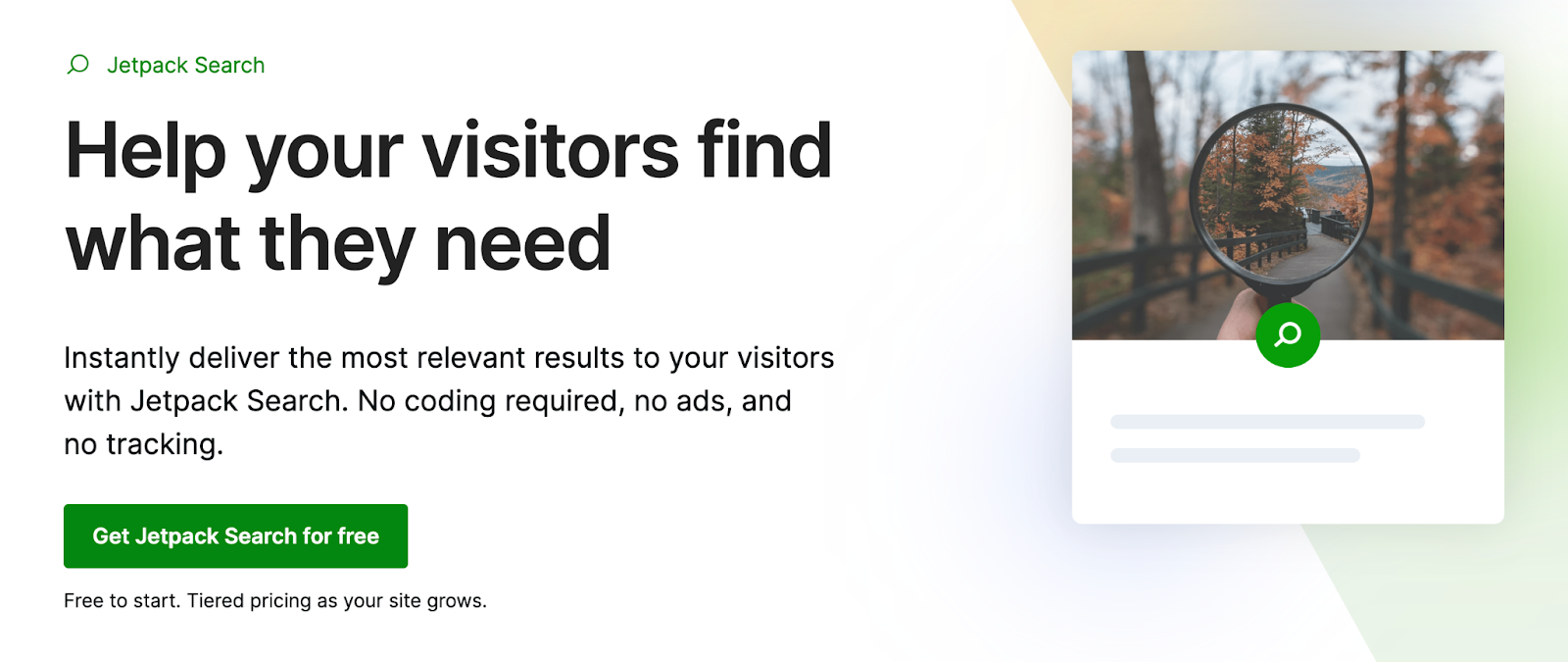 A Jetpack Search é um recurso poderoso que ajuda os visitantes a encontrar exatamente o que desejam na primeira tentativa.