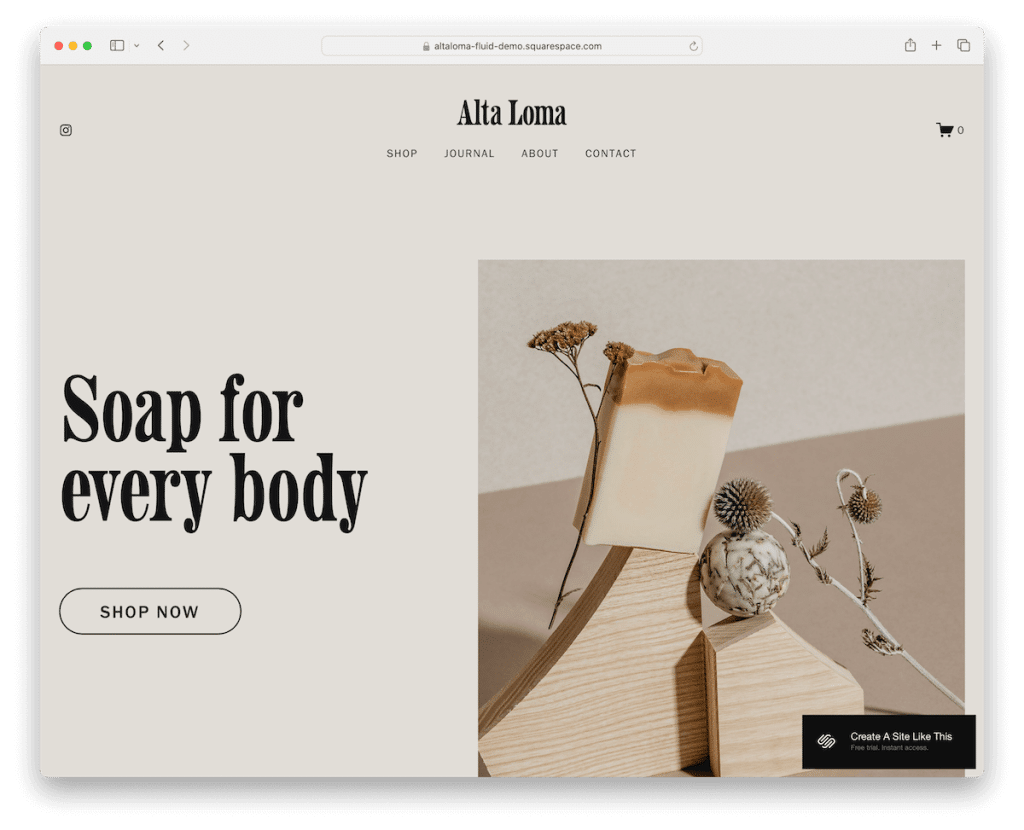 modelo de luxo altaloma squarespace