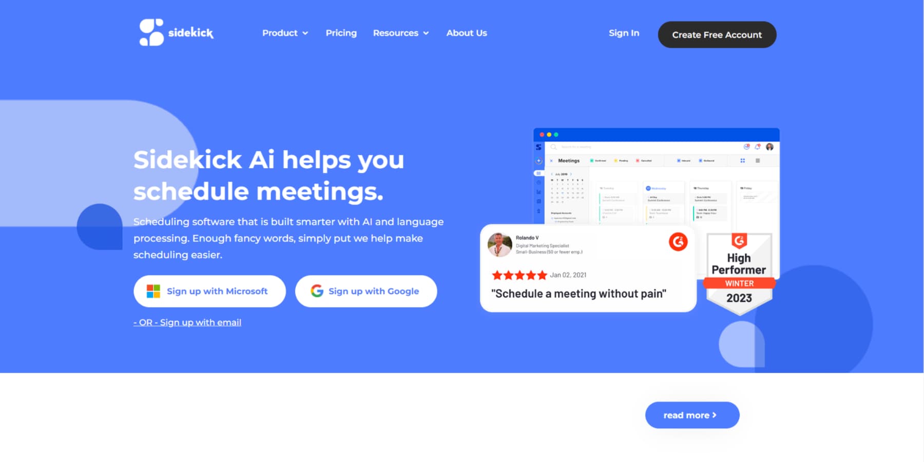 Sidekick AI 首頁截圖