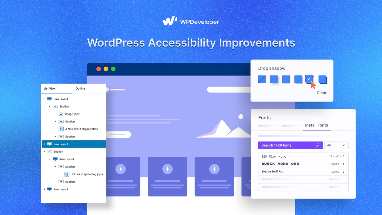 การปรับปรุงการเข้าถึง accessibility improvements