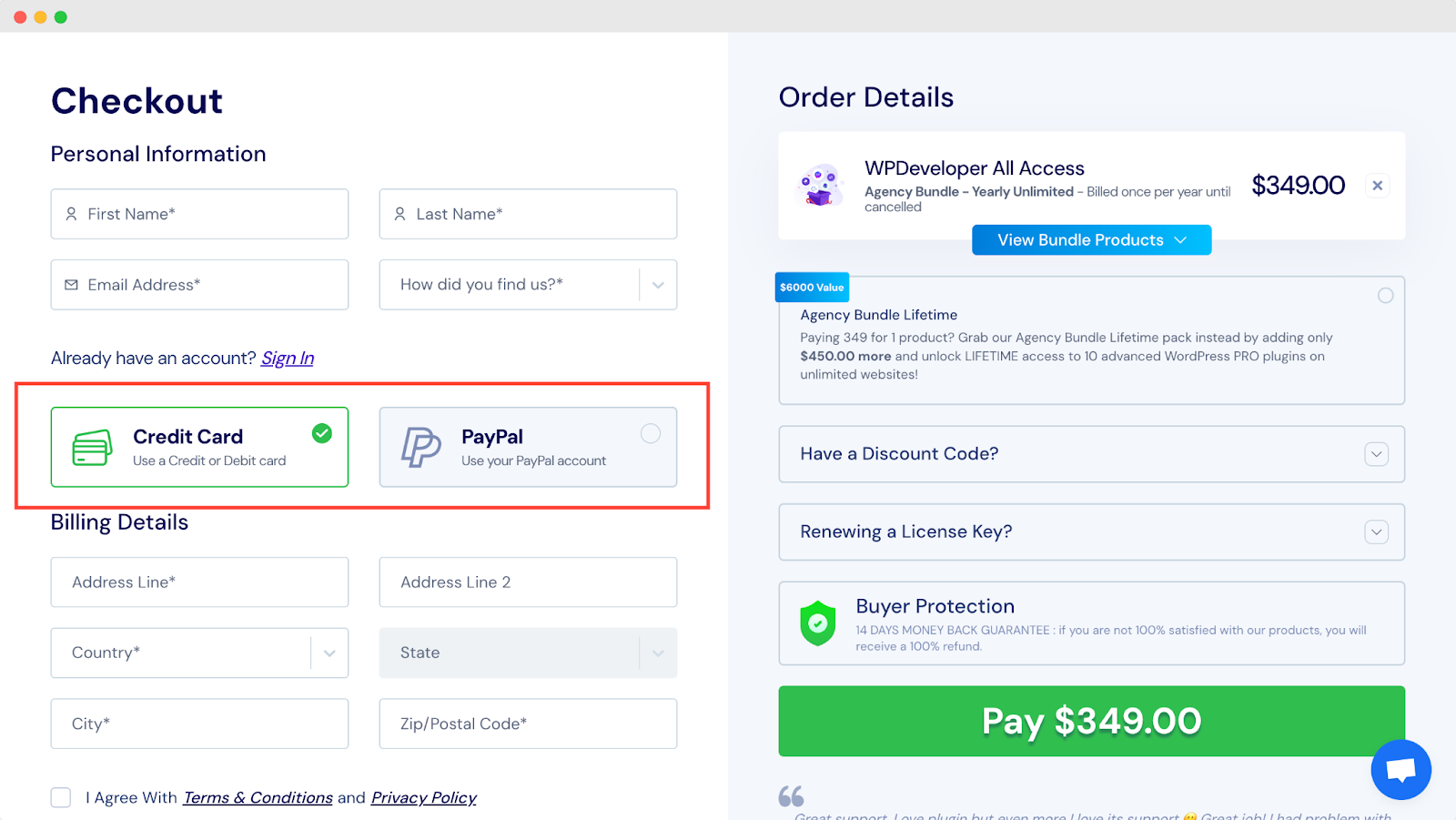チェックアウトページの最適化 Checkout Page Optimization