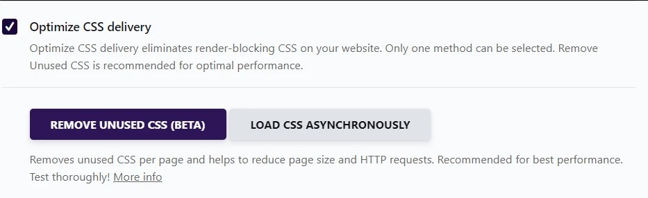 WP Rocket Kullanılmayan CSS'yi Kaldır