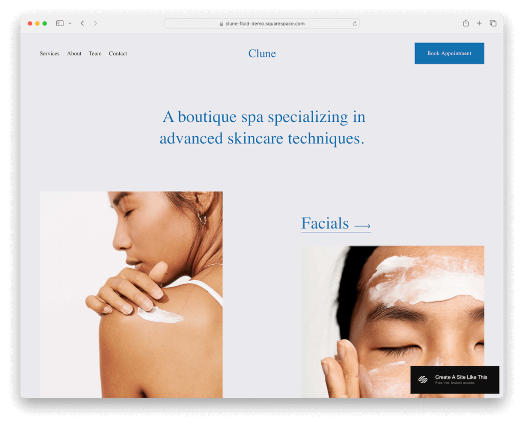 modèle de santé clune squarespace