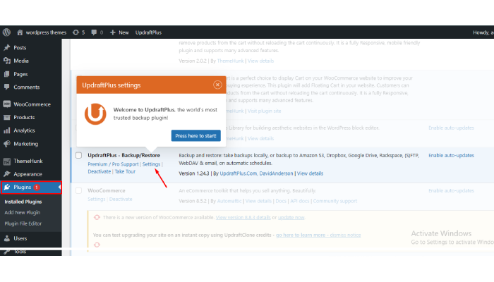 WordPress Web Sitesini Eklentili veya Eklentisiz Yedekleme (Başlangıç Kılavuzu) 4 New Project 50