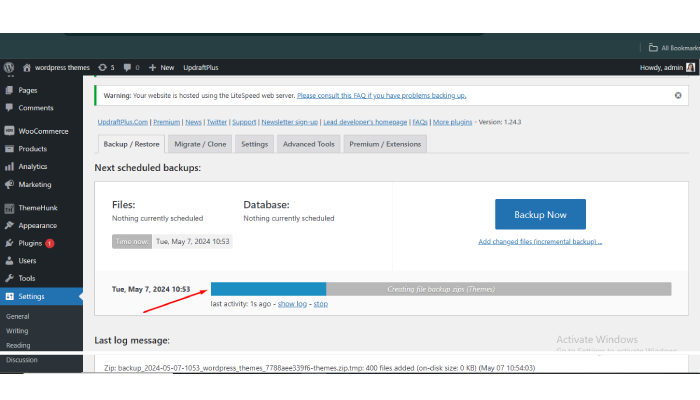 WordPress Web Sitesini Eklentili veya Eklentisiz Yedekleme (Başlangıç Kılavuzu) 7 New Project 53