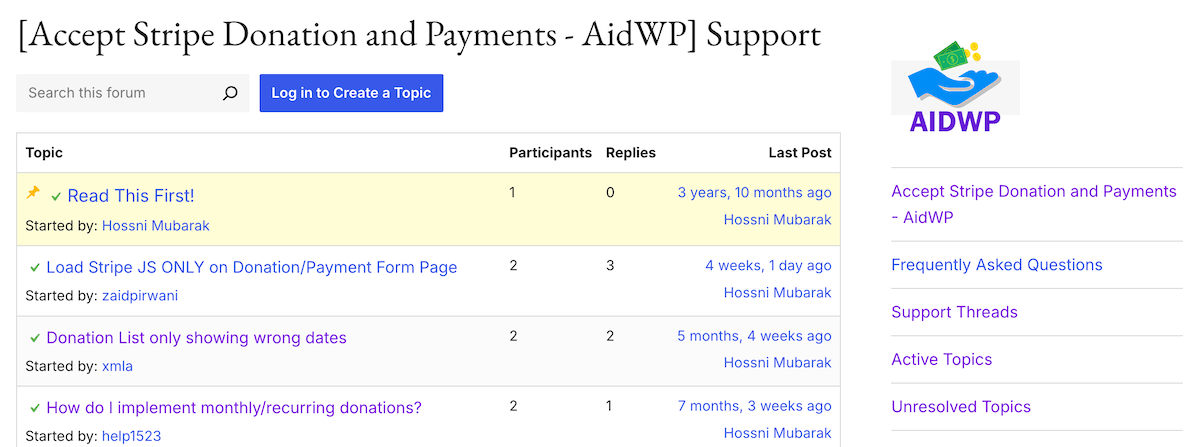 Soporte de AidWP