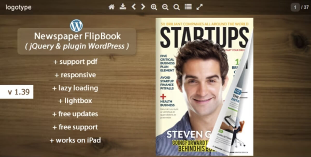 Flipbook WordPress المساعد للصحيفة