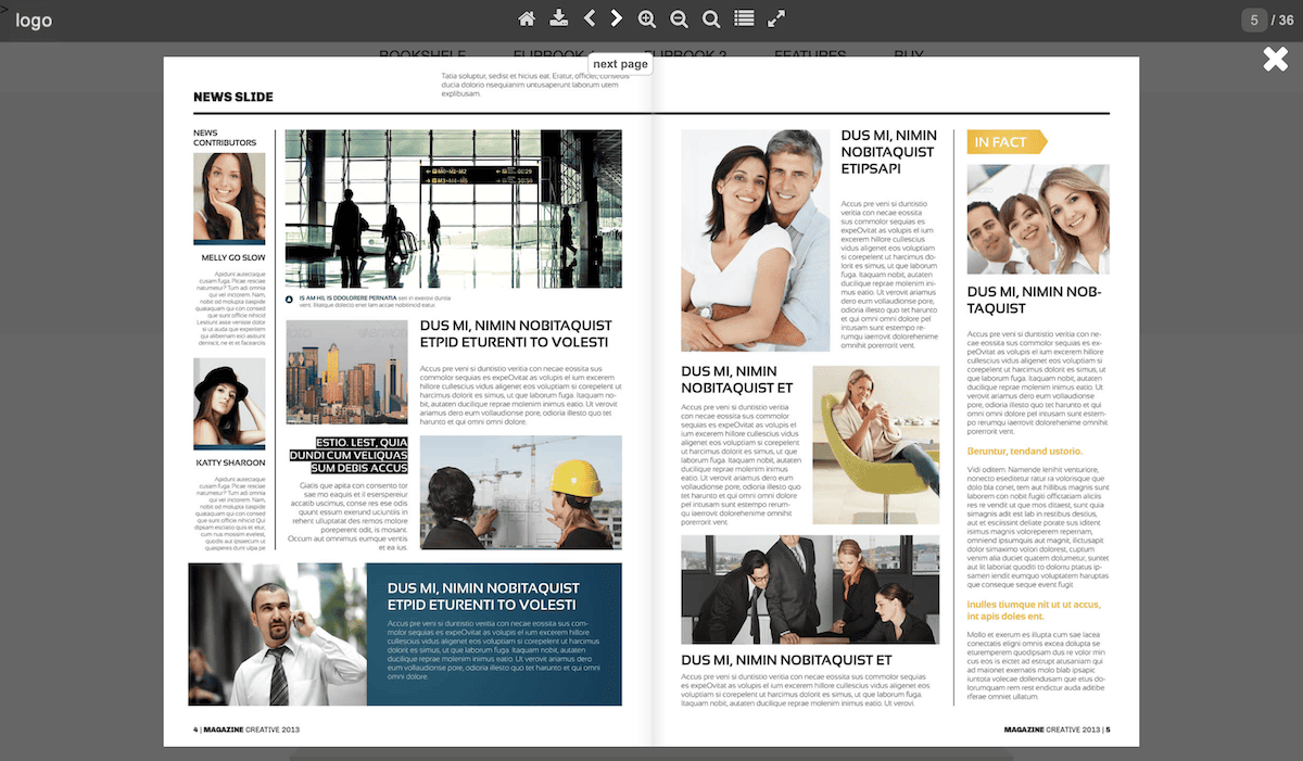 البرنامج المساعد لعارض الصحف FlipBook PDF.