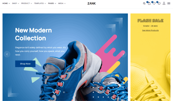 13 meilleurs thèmes WordPress pour magasins de baskets et de chaussures pour WordPress 8 New Project 62