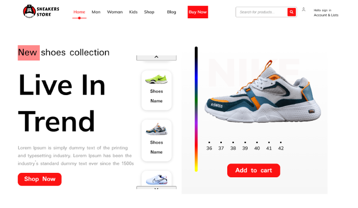 13 meilleurs thèmes WordPress pour magasins de baskets et de chaussures pour WordPress 11 New Project 67