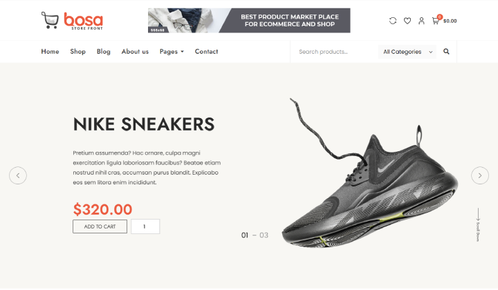 13 meilleurs thèmes WordPress pour magasins de baskets et de chaussures pour WordPress 7 New Project 61