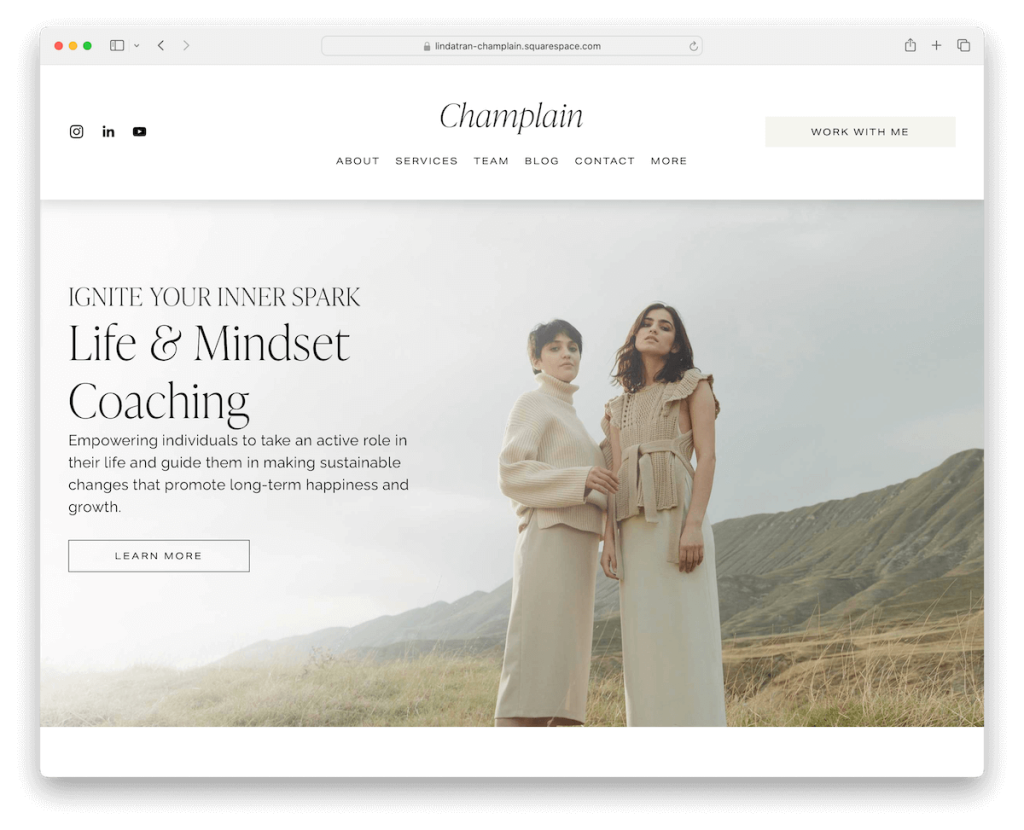 champlain squarespace 라이프스타일 템플릿