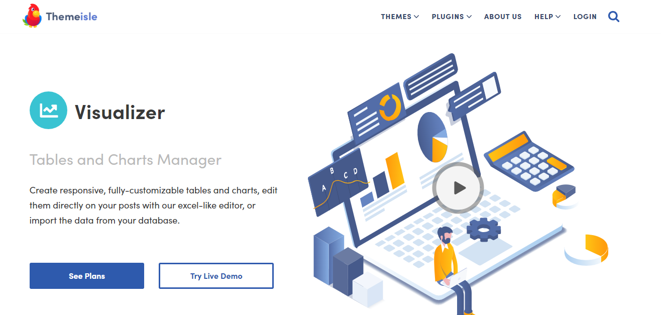 Visualizer est un gestionnaire de tables développé par ThemeIsle, la société à l'origine de certains thèmes et plugins WordPress populaires.