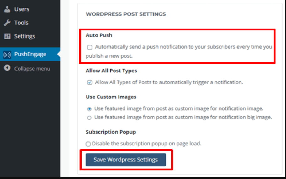 Web Sitenize WordPress Anlık Bildirimleri Nasıl Eklenir 36 Disable Auto push notifications in PushEngage