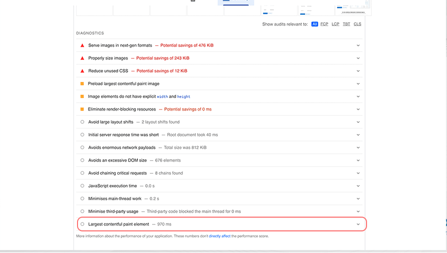 핵심 웹 바이탈: 4에 대해 알아야 할 모든 것 Google Page Speed Insight Diagnostics Report