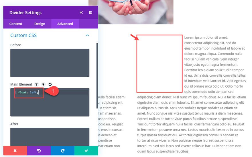 Divi 在图像周围环绕文字