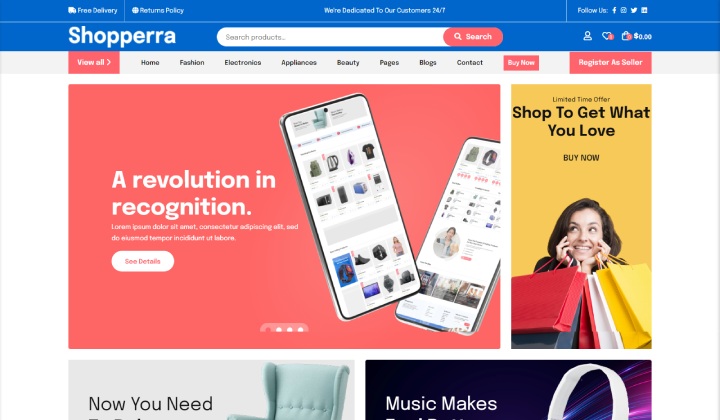 7 meilleurs thèmes WordPress comme le site Web d'Amazon 6 Multivendor VW Themes