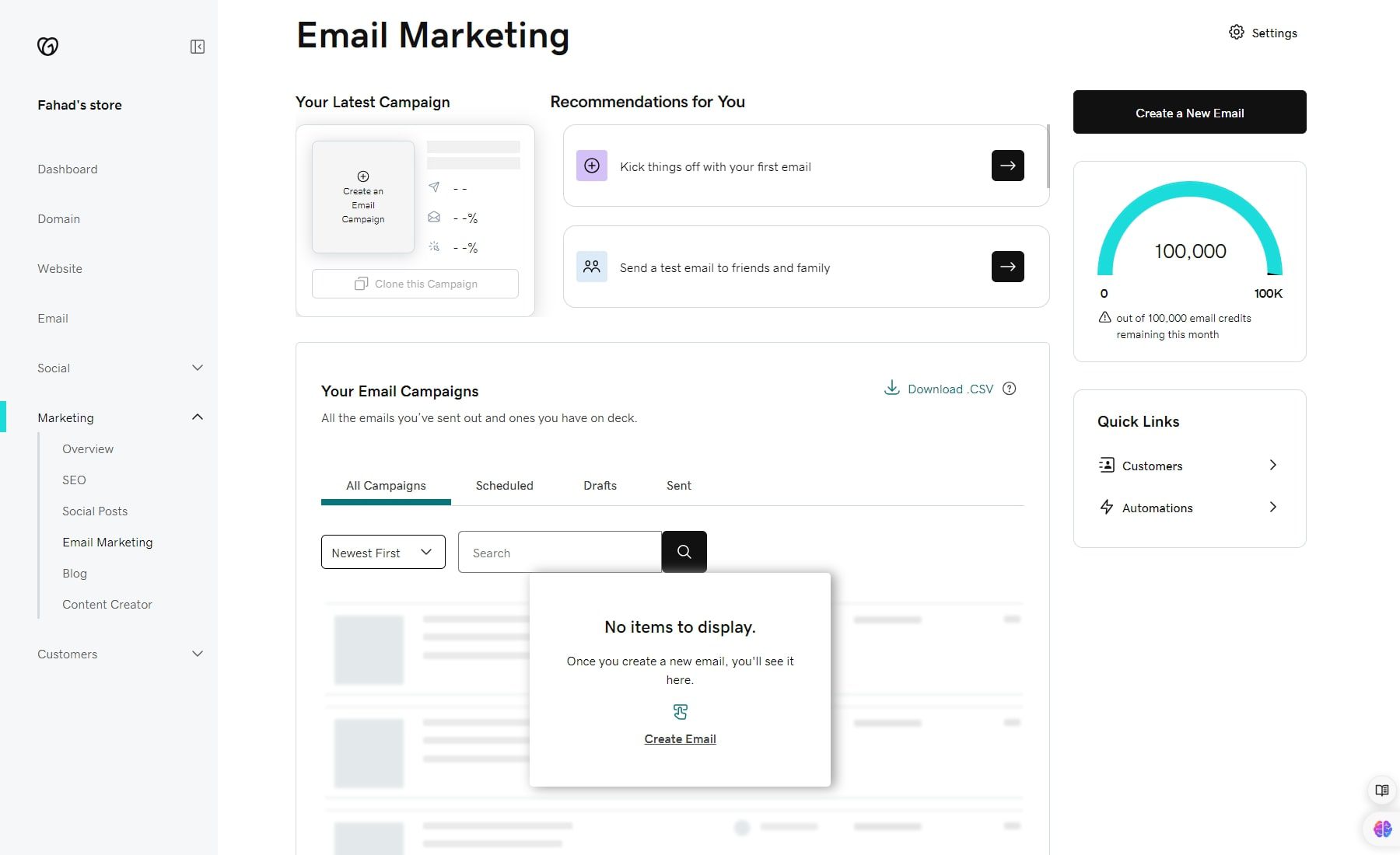piani di email marketing di Godaddy