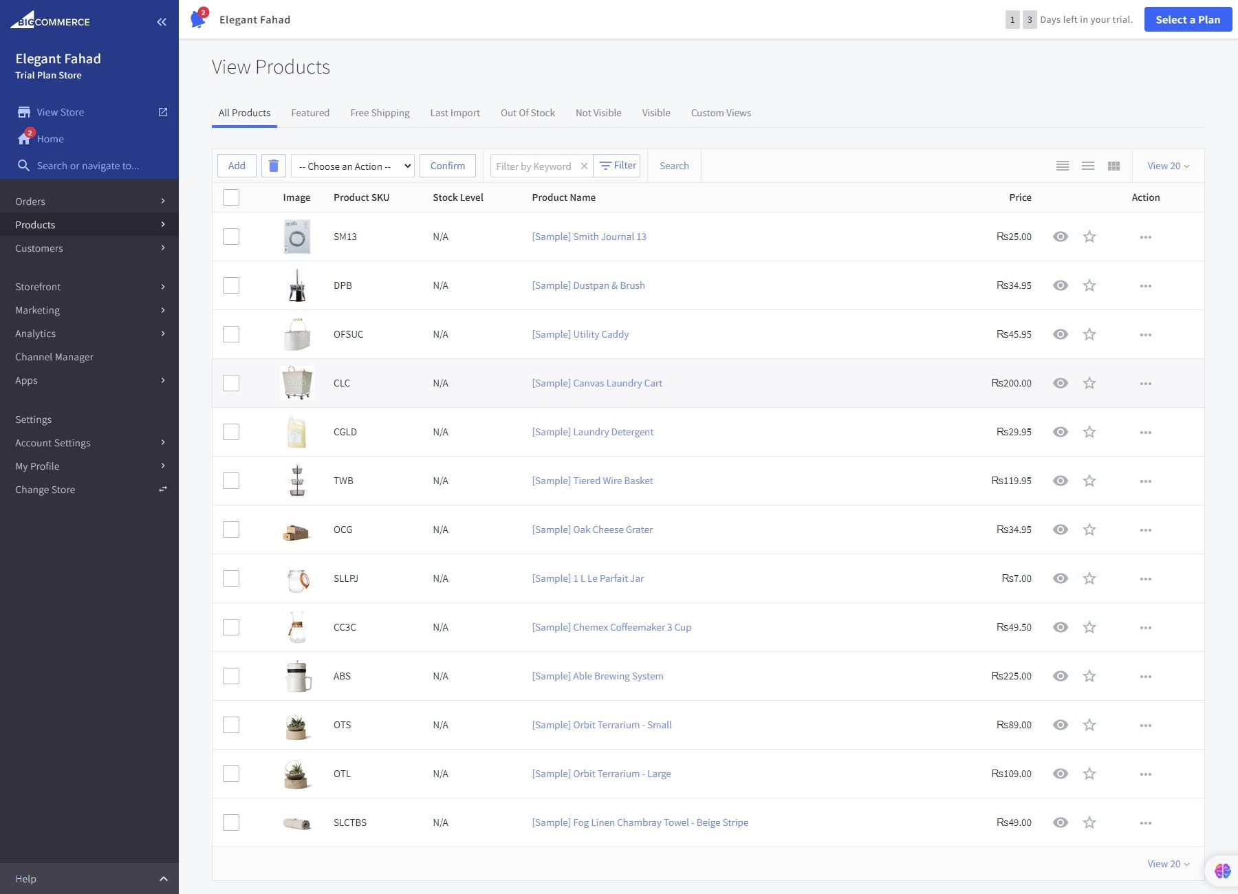 système de stock bigcommerce
