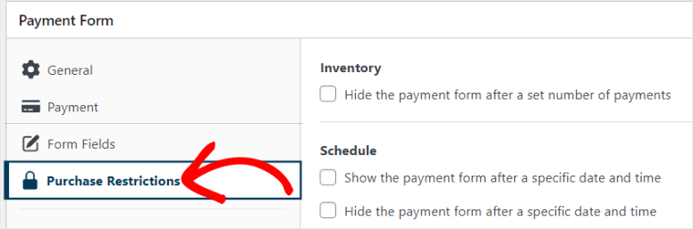 restricciones-de-compra-de-pago-simple - IsItWP - Detector gratuito de temas de WordPress wp simple pay purchase restrictions