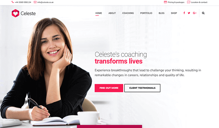 11 migliori temi WordPress con intestazione fissa (gratuiti e premium) per migliorare la navigazione del tuo sito web 10 celeste 526