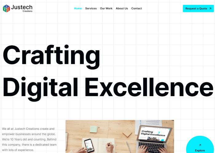 23 belos exemplos de sites criados com Elementor 2 justech creation