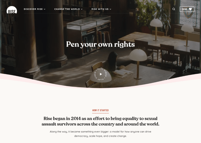 23 belos exemplos de sites criados com Elementor 9 RISE 1