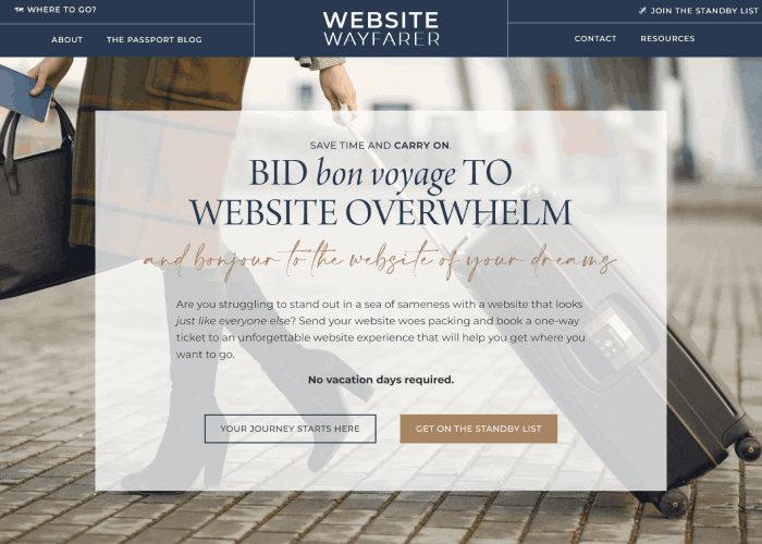 23 belos exemplos de sites criados com Elementor 19 website wayfarer