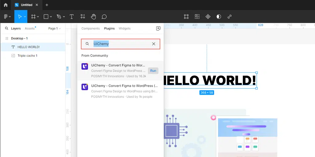 Figma を WordPress に変換するにはどうすればよいですか? 【無料&有料】13 Installing UiChemy Plugin in Figma