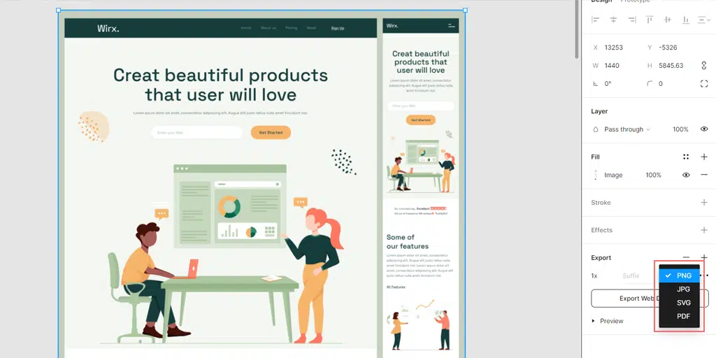 Figma を WordPress に変換するにはどうすればよいですか? 【無料&有料】21 Exporting Figma design into PNG or JPG file