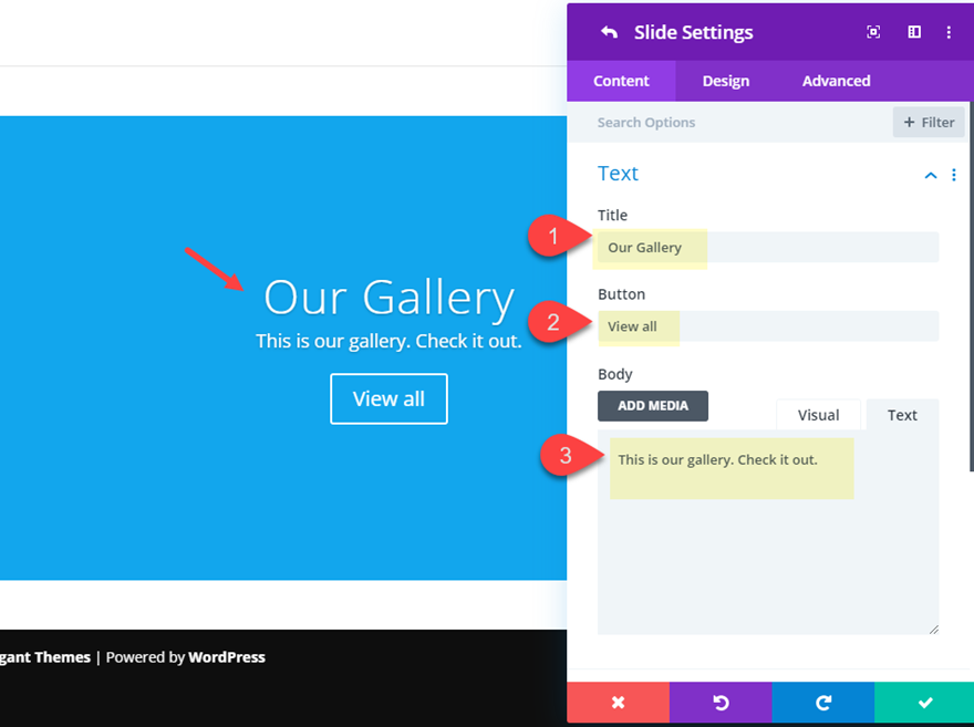 divi 照片库滑块