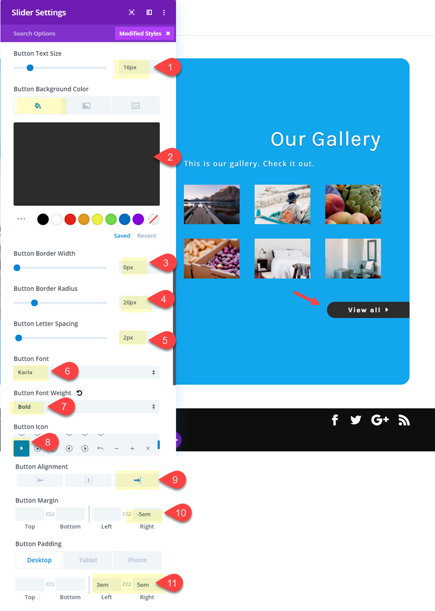 divi 照片库滑块