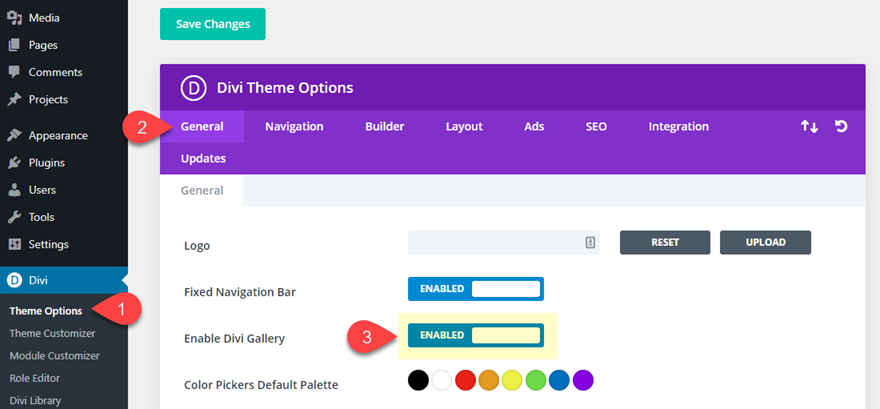 divi 照片库滑块
